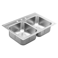 Double Bowl Kitchen Sink 33 x 22 Double Bowl Kitchen Sink 33 x 22