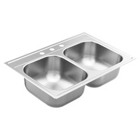 Double Bowl Kitchen Sink 33 x 22 Double Bowl Kitchen Sink 33 x 22