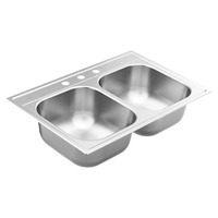 Double Bowl Kitchen Sink 33 x 22 Double Bowl Kitchen Sink 33 x 22