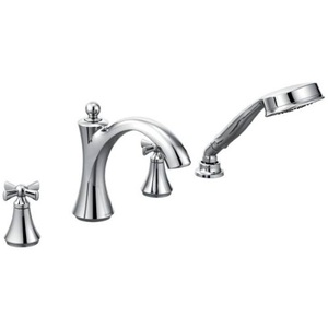 MT658/M9792 Wynford Deck Mount With Handshower Tub Faucet - Chrome MT658/M9792 Wynford Deck Mount With Handshower Tub Faucet - Chrome