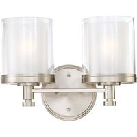 Bathroom Lighting (2 Bulbs) 13-3/4" Width Bathroom Lighting (2 Bulbs) 13-3/4" Width