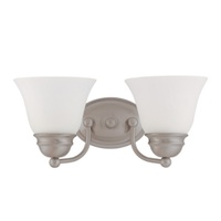 Bathroom Lighting (2 Bulbs) 14-7/8" Width Bathroom Lighting (2 Bulbs) 14-7/8" Width