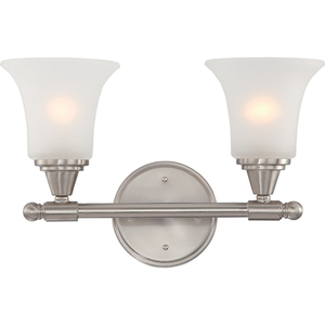 N604142 Surrey 2 Bulb Bathroom Lighting - Brushed Nickel N604142 Surrey 2 Bulb Bathroom Lighting - Brushed Nickel