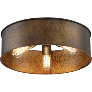 N605893 Kettle Flush Mount Ceiling Light - Weathered Brass N605893 Kettle Flush Mount Ceiling Light - Weathered Brass