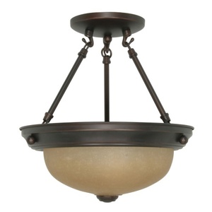 N601258 Semi Flush Mount Ceiling Light - Mahogany Bronze / Champagne N601258 Semi Flush Mount Ceiling Light - Mahogany Bronze / Champagne