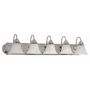 N60319 Ballerina 4 or More Bulb Bathroom Lighting - Polished Chrome / Alabaster N60319 Ballerina 4 or More Bulb Bathroom Lighting - Polished Chrome / Alabaster