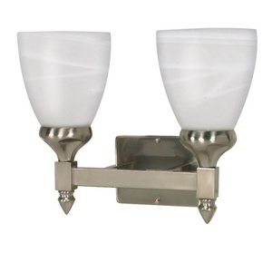N60592 Triumph 2 Bulb Bathroom Lighting - Brushed Nickel N60592 Triumph 2 Bulb Bathroom Lighting - Brushed Nickel