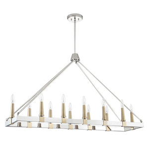 PHPL6212POSSAB Cartgate Linear Pendant Pendant Light - Polished Stainless Steel/Antique Brass PHPL6212POSSAB Cartgate Linear Pendant Pendant Light - Polished Stainless Steel/Antique Brass