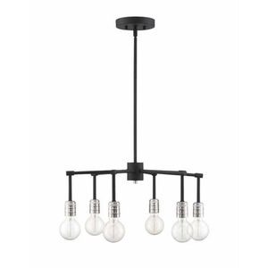PHHL6458TEXBLPN Sancola Mid Sized Chandelier Chandelier - Textured Black/Polished Nickel PHHL6458TEXBLPN Sancola Mid Sized Chandelier Chandelier - Textured Black/Polished Nickel