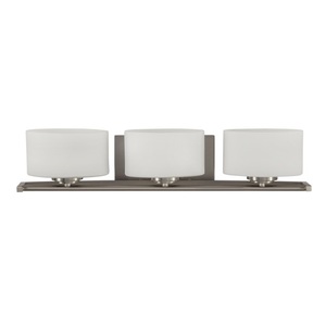 PHVL2043BN Dunleith 3 Bulb Bathroom Lighting - Brushed Nickel PHVL2043BN Dunleith 3 Bulb Bathroom Lighting - Brushed Nickel