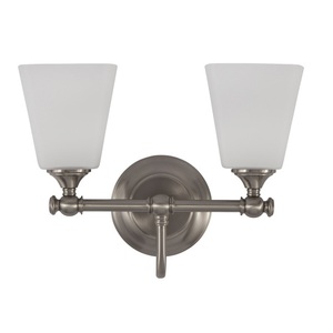 PHVL2062BN Matina 2 Bulb Bathroom Lighting - Brushed Nickel PHVL2062BN Matina 2 Bulb Bathroom Lighting - Brushed Nickel