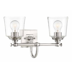PHVL3012BN Antonia 2 Bulb Bathroom Lighting - Brushed Nickel PHVL3012BN Antonia 2 Bulb Bathroom Lighting - Brushed Nickel