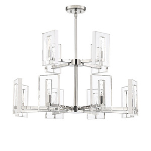 PHHL6392POSS Forest Heights Mid Sized Chandelier Chandelier - Polished Stainless Steel PHHL6392POSS Forest Heights Mid Sized Chandelier Chandelier - Polished Stainless Steel