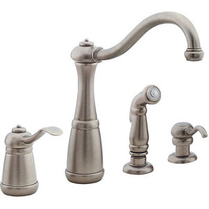 Pgt264nee Marielle Single Handle Kitchen Faucet Rustic Pewter At