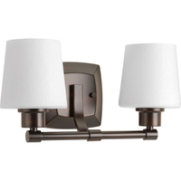 Bathroom Lighting (2 Bulbs) 14-1/2" Width Bathroom Lighting (2 Bulbs) 14-1/2" Width