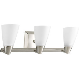 PP280709 Rizu 3 Bulb Bathroom Lighting - Brushed Nickel PP280709 Rizu 3 Bulb Bathroom Lighting - Brushed Nickel