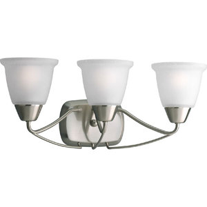 PP286609 New Bedford 3 Bulb Bathroom Lighting - Brushed Nickel PP286609 New Bedford 3 Bulb Bathroom Lighting - Brushed Nickel