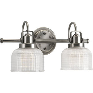 PP299181 Archie 2 Bulb Bathroom Lighting - Antique Nickel PP299181 Archie 2 Bulb Bathroom Lighting - Antique Nickel