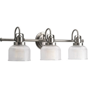 PP299281 Archie 3 Bulb Bathroom Lighting - Antique Nickel PP299281 Archie 3 Bulb Bathroom Lighting - Antique Nickel