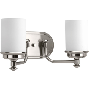 PP300013009 Glide 2 Bulb Bathroom Lighting - Brushed Nickel PP300013009 Glide 2 Bulb Bathroom Lighting - Brushed Nickel