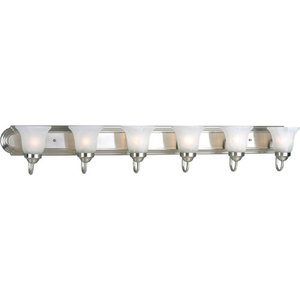 PP305609 Builder Bath 4 or More Bulb Bathroom Lighting - Brushed Nickel PP305609 Builder Bath 4 or More Bulb Bathroom Lighting - Brushed Nickel