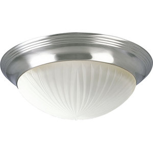 PP369909 Etched Glass Flush Mount Ceiling Light - Brushed Nickel PP369909 Etched Glass Flush Mount Ceiling Light - Brushed Nickel