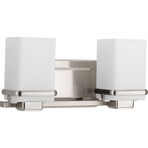 PP219409 Metric 2 Bulb Bathroom Lighting - Brushed Nickel PP219409 Metric 2 Bulb Bathroom Lighting - Brushed Nickel