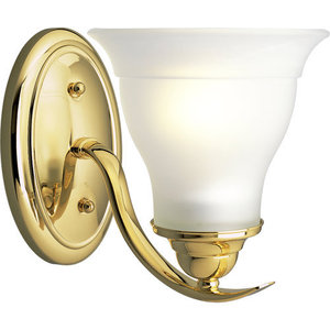 PP319010 Trinity 1 Bulb Wall Sconce - Polished Brass PP319010 Trinity 1 Bulb Wall Sconce - Polished Brass