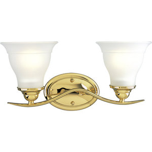 PP319110 Trinity 2 Bulb Bathroom Lighting - Polished Brass PP319110 Trinity 2 Bulb Bathroom Lighting - Polished Brass