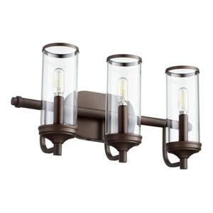 Q5044386 Collins 3 Bulb Bathroom Lighting - Oiled Bronze Q5044386 Collins 3 Bulb Bathroom Lighting - Oiled Bronze