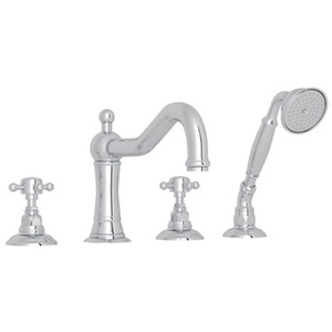 RA1404XMAPC Country Bath Deck Mount With Handshower Tub Faucet - Polished Chrome RA1404XMAPC Country Bath Deck Mount With Handshower Tub Faucet - Polished Chrome