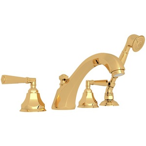 RA1904LMIB Palladian Deck Mount With Handshower Tub Faucet - Italian Brass RA1904LMIB Palladian Deck Mount With Handshower Tub Faucet - Italian Brass