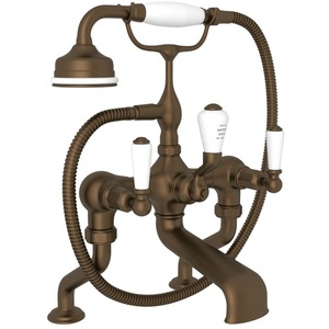 RU3500L1EB Perrin & Rowe Deck Mount With Handshower Tub Faucet - English Bronze RU3500L1EB Perrin & Rowe Deck Mount With Handshower Tub Faucet - English Bronze