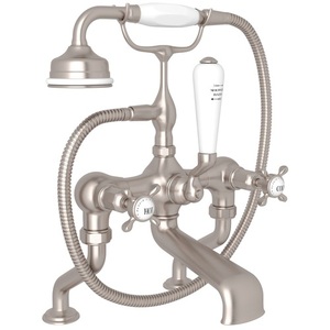 RU3501X1STN Perrin & Rowe Deck Mount With Handshower Tub Faucet - Satin Nickel RU3501X1STN Perrin & Rowe Deck Mount With Handshower Tub Faucet - Satin Nickel