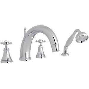 RU3649XAPC Georgian Era Deck Mount With Handshower Tub Faucet - Polished Chrome RU3649XAPC Georgian Era Deck Mount With Handshower Tub Faucet - Polished Chrome
