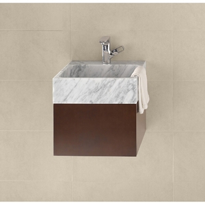 R0101183H01/R350418CW Rebecca 18 Up to 24" Bathroom Vanity - Dark Cherry / Carrara White R0101183H01/R350418CW Rebecca 18 Up to 24" Bathroom Vanity - Dark Cherry / Carrara White