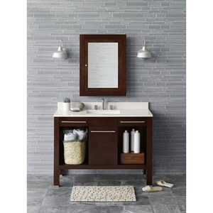 R033748H01/R3622498Q28/R370149 Brennon Over 45" Bathroom Vanity - Dark Cherry / Wide White TechStone R033748H01/R3622498Q28/R370149 Brennon Over 45" Bathroom Vanity - Dark Cherry / Wide White TechStone