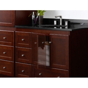 R0819363LH01 Shaker Vanity Base Bathroom Vanity - Dark Cherry R0819363LH01 Shaker Vanity Base Bathroom Vanity - Dark Cherry