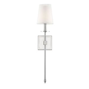S93031109 Monroe 1 Bulb Wall Sconce - Polished Nickel S93031109 Monroe 1 Bulb Wall Sconce - Polished Nickel