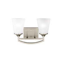 Bathroom Lighting (2 Bulbs) 14-1/2" Width Bathroom Lighting (2 Bulbs) 14-1/2" Width