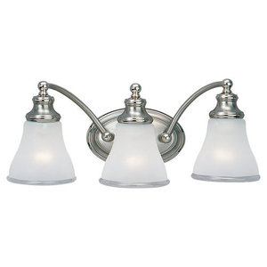 S40011773 Two Tone Wall Sconce 3 Bulb Bathroom Lighting - Two Tone Nickel S40011773 Two Tone Wall Sconce 3 Bulb Bathroom Lighting - Two Tone Nickel