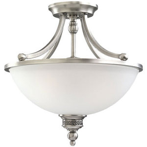 S77350965 Laurel Leaf Semi Flush Mount Ceiling Light - Antique Nickel S77350965 Laurel Leaf Semi Flush Mount Ceiling Light - Antique Nickel