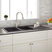 Double Bowl Kitchen Sink 45-1/2 x 19-5/8 x 9-1/8 Double Bowl Kitchen Sink 45-1/2 x 19-5/8 x 9-1/8