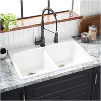 Double Bowl Kitchen Sink 33 x 22 x 9-1/2