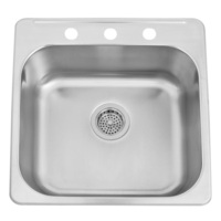 Single Bowl Sinks 20 x 20-1/2 x 7 Single Bowl Sinks 20 x 20-1/2 x 7