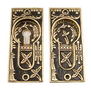 SH276442 Pocket Door Latch Interior Door Hardware - Blackened Brass SH276442 Pocket Door Latch Interior Door Hardware - Blackened Brass