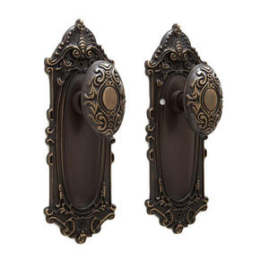 SH394718 Victorian Privacy Knob Interior Door Hardware - Antique Brass SH394718 Victorian Privacy Knob Interior Door Hardware - Antique Brass