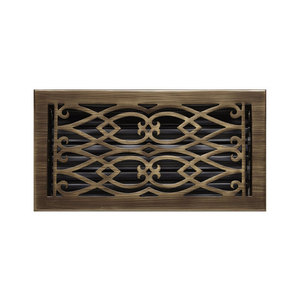 SH373493 Victorian Brass Register Grille, Register or Diffuser - Antique Brass SH373493 Victorian Brass Register Grille, Register or Diffuser - Antique Brass