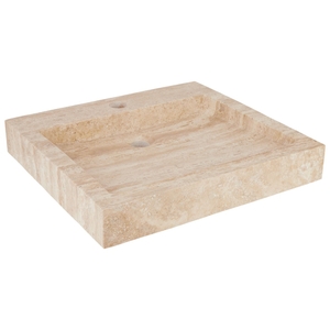 231915 Vessel Style Bathroom Sink - Beige Travertine 231915 Vessel Style Bathroom Sink - Beige Travertine