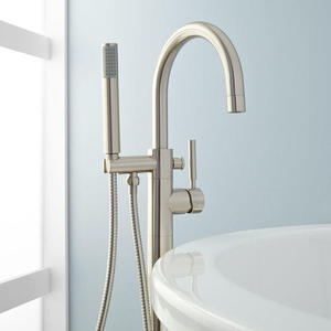 354064 Simoni Freestanding Tub Faucet Brushed Nickel At